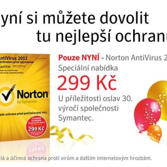 Norton Antivirus 2012 za 299,- Kč